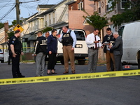 A man driving a vehicle sustains a gunshot wound to the head, loses control, and strikes a pedestrian in the St. Albans section of Queens, N...