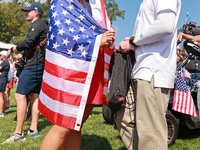 GAINESVILLE, VIRGINIA - SEPTEMBER 15: Allisen Corpuz of the United States celebrates after a Team USA win the Solheim Cup at Robert Trent Jo...