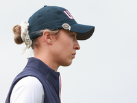 GAINESVILLE, VIRGINIA - SEPTEMBER 15: Nelly Korda of the United States walks on the third hole during single matches on Day Three of the Sol...