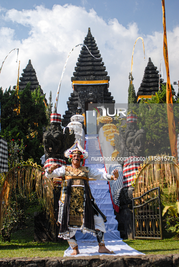 Several Jabodetabek-based Balinese Hindus attended the 19th Pujawali tradition at Parahyangan Agung Jagatkarta Temple in Bogor, West Java, I...