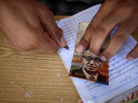 The Palestinian Yasser Abu Harbid, a 50-year-old displaced from northern Gaza to Deir al-Balah, lives in a school run by the United Nations...