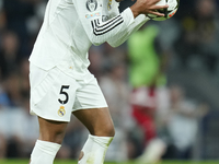 Jude Bellingham central midfield of Real Madrid and England reacts during the UEFA Champions League 2024/25 League Phase MD1 match between R...