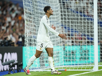 Jude Bellingham central midfield of Real Madrid and England lament a failed occasion during the UEFA Champions League 2024/25 League Phase M...