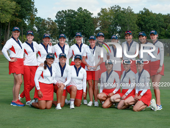 GAINESVILLE, VIRGINIA - SEPTEMBER 15: during the final round of the Solheim Cup at Robert Trent Jones Golf Club on Sunday, September 15, 202...