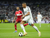 Kylian Mbappe centre-forward of Real Madrid and France in action during the UEFA Champions League 2024/25 League Phase MD1 match between Rea...