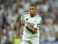 Kylian Mbappe centre-forward of Real Madrid and France during the UEFA Champions League 2024/25 League Phase MD1 match between Real Madrid C...