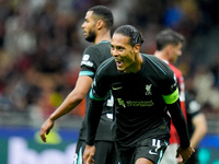 Virgil van Dijk of Liverpool FC celebrates after scoring second goal during the UEFA Champions League 2024/25 League Phase MD1 match between...