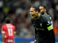 Virgil van Dijk of Liverpool FC celebrates after scoring second goal during the UEFA Champions League 2024/25 League Phase MD1 match between...