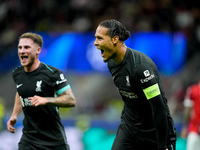 Virgil van Dijk of Liverpool FC celebrates after scoring second goal during the UEFA Champions League 2024/25 League Phase MD1 match between...