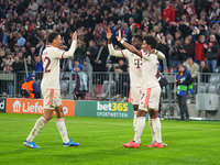 Serge Gnabry of Bayern Munich    celebrate  during the Champions League Round 1 match between Bayern Munich v Dinamo Zagreb, at the Allianz...