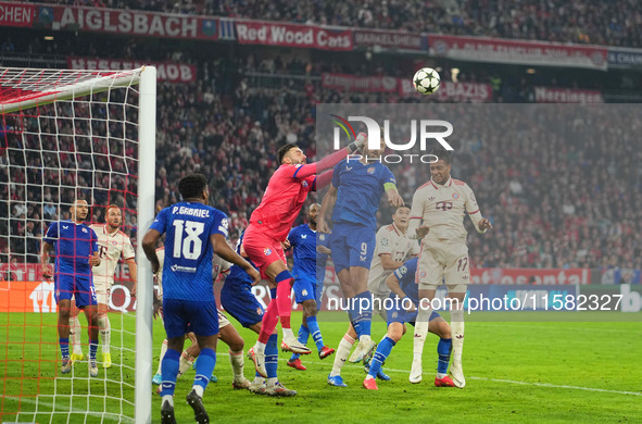 Ivan Nevistić of GNK Dinamo    controls the ball  during the Champions League Round 1 match between Bayern Munich v Dinamo Zagreb, at the Al...