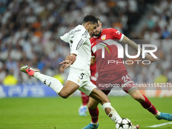 Jude Bellingham central midfield of Real Madrid and England during the UEFA Champions League 2024/25 League Phase MD1 match between Real Mad...