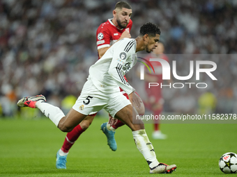 Jude Bellingham central midfield of Real Madrid and England during the UEFA Champions League 2024/25 League Phase MD1 match between Real Mad...