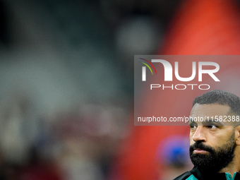 Mohamed Salah of Liverpool FC looks on during the UEFA Champions League 2024/25 League Phase MD1 match between AC Milan and Liverpool FC at...