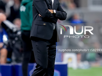 Paulo Fonseca head coach of AC Milan looks on during the UEFA Champions League 2024/25 League Phase MD1 match between AC Milan and Liverpool...