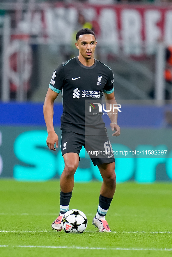 Trent Alexander-Arnold of Liverpool FC during the UEFA Champions League 2024/25 League Phase MD1 match between AC Milan and Liverpool FC at...