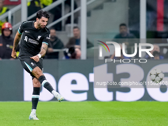 Dominik Szoboszlai of Liverpool FC during the UEFA Champions League 2024/25 League Phase MD1 match between AC Milan and Liverpool FC at Stad...