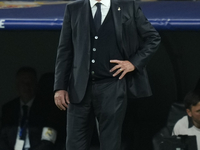 Carlo Ancelotti head coach of Real Madrid during the UEFA Champions League 2024/25 League Phase MD1 match between Real Madrid C.F. and VfB S...