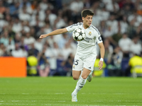 Arda Guler attacking midfield of Real Madrid and Turkey during the UEFA Champions League 2024/25 League Phase MD1 match between Real Madrid...