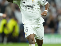 Endrick centre-forward of Real Madrid and Brazil celebrates after scoring his sides first goal during the UEFA Champions League 2024/25 Leag...