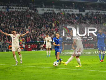 /#2/ //    controls the ball  during the Champions League Round 1 match between Bayern Munich v Dinamo Zagreb, at the Allianz Arena, in Muni...