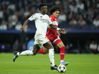 Vinicius Junior left winger of Real Madrid and Brazil during the UEFA Champions League 2024/25 League Phase MD1 match between Real Madrid C....