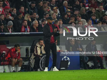 /#2/ //    controls the ball  during the Champions League Round 1 match between Bayern Munich v Dinamo Zagreb, at the Allianz Arena, in Muni...