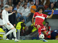 Anrie Chase centre-back of Stuttgart and Japan during the UEFA Champions League 2024/25 League Phase MD1 match between Real Madrid C.F. and...