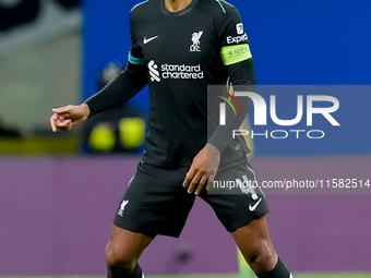 Virgil van Dijk of Liverpool FC during the UEFA Champions League 2024/25 League Phase MD1 match between AC Milan and Liverpool FC at Stadio...