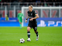 Kostas Tsimikas of Liverpool FC during the UEFA Champions League 2024/25 League Phase MD1 match between AC Milan and Liverpool FC at Stadio...