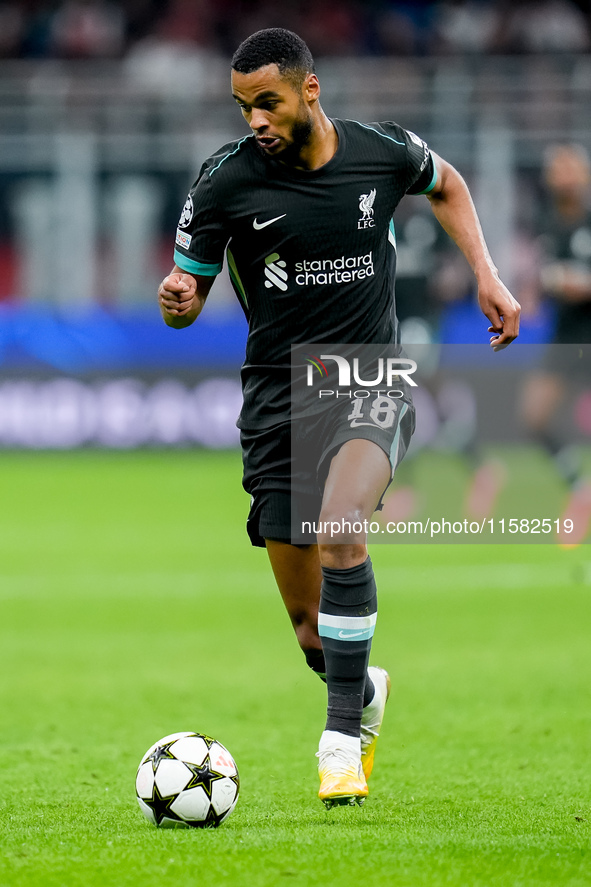 Cody Gakpo of Liverpool FC during the UEFA Champions League 2024/25 League Phase MD1 match between AC Milan and Liverpool FC at Stadio San S...