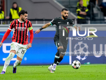 Mohamed Salah of Liverpool FC during the UEFA Champions League 2024/25 League Phase MD1 match between AC Milan and Liverpool FC at Stadio Sa...