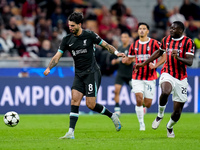 Dominik Szoboszlai of Liverpool FC during the UEFA Champions League 2024/25 League Phase MD1 match between AC Milan and Liverpool FC at Stad...