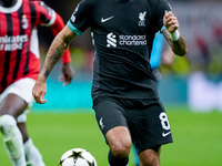 Dominik Szoboszlai of Liverpool FC during the UEFA Champions League 2024/25 League Phase MD1 match between AC Milan and Liverpool FC at Stad...