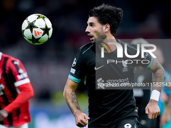 Dominik Szoboszlai of Liverpool FC during the UEFA Champions League 2024/25 League Phase MD1 match between AC Milan and Liverpool FC at Stad...