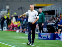 Arne Slot head coach of Liverpool FC gestures during the UEFA Champions League 2024/25 League Phase MD1 match between AC Milan and Liverpool...