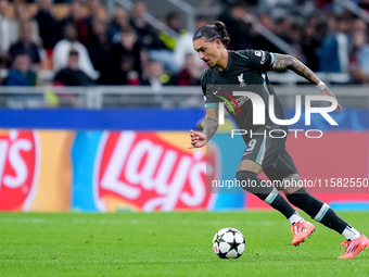 Darwin Nunez of Liverpool FC during the UEFA Champions League 2024/25 League Phase MD1 match between AC Milan and Liverpool FC at Stadio San...