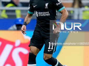 Mohamed Salah of Liverpool FC during the UEFA Champions League 2024/25 League Phase MD1 match between AC Milan and Liverpool FC at Stadio Sa...