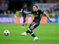 Kostas Tsimikas of Liverpool FC during the UEFA Champions League 2024/25 League Phase MD1 match between AC Milan and Liverpool FC at Stadio...