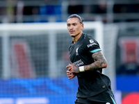 Darwin Nunez of Liverpool FC looks on during the UEFA Champions League 2024/25 League Phase MD1 match between AC Milan and Liverpool FC at S...