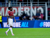 Rafael Leao of AC Milan leaves the pitch dejected during the UEFA Champions League 2024/25 League Phase MD1 match between AC Milan and Liver...