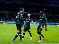 Virgil van Dijk of Liverpool FC celebrates after scoring second goal during the UEFA Champions League 2024/25 League Phase MD1 match between...