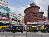 Traffic drives past the Indian Coffee House building in Thiruvananthapuram, Kerala, India, on April 2, 2024. (