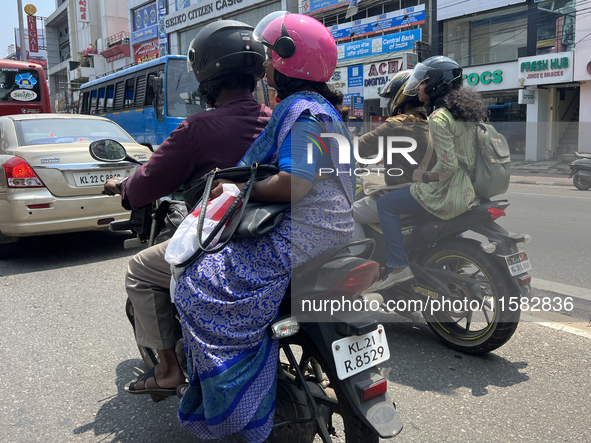 Traffic in Thiruvananthapuram, Kerala, India, on April 1, 2024. 