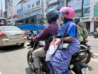 Traffic in Thiruvananthapuram, Kerala, India, on April 1, 2024. (