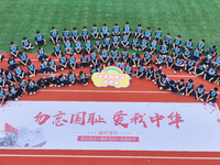 Prosecutors organize a ''9.18'' patriotic education activity on the campus of No. 1 Middle School in Lianyungang, China, on September 18, 20...