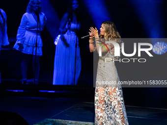 Joss Stone performs on Movistar Arena's stage in Buenos Aires, Argentina, on September 17, 2024 (