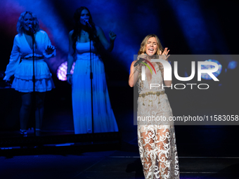 Joss Stone performs on Movistar Arena's stage in Buenos Aires, Argentina, on September 17, 2024 (