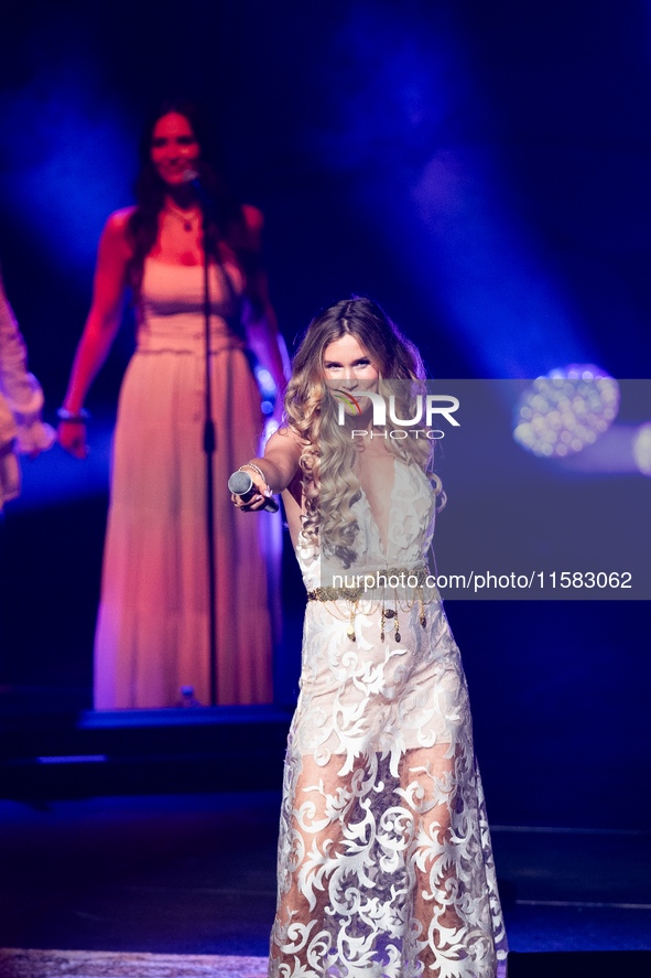 Joss Stone performs on Movistar Arena's stage in Buenos Aires, Argentina, on September 17, 2024 