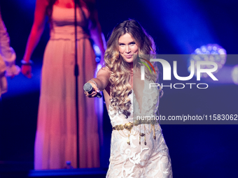 Joss Stone performs on Movistar Arena's stage in Buenos Aires, Argentina, on September 17, 2024 (